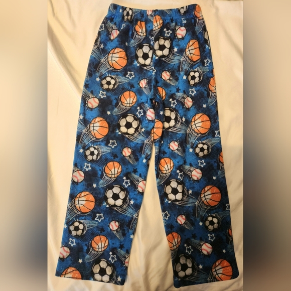 Falls Creek Boy's 2-Piece Pajama Set Fleece Flame Resistant Sports Size Med - 8 - Picture 3 of 6